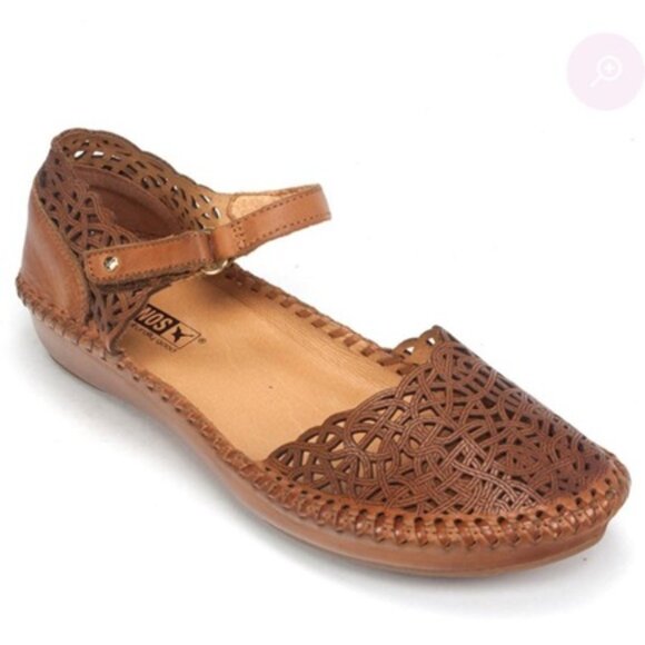 PIKOLINOS Puerto Vallarta Leather Mary Jane Flats Size EU 36/US 6-6.5 - Picture 1 of 9